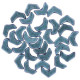 Chevron Duo Perlen 10x4mm - Polychrome blueberry